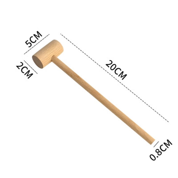 Seafood Crab Mallet Multifunctional Natural Hardwood Mallet Cracking Seafood Tool a(Clearance)