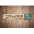 thumbnail image 1 of Seafood Festival Sign Seafood Festival Decor Seafood Festival Beach Seafood Vintage Style Sign Metal Sign Size: 4 x 16 Inch, 1 of 4