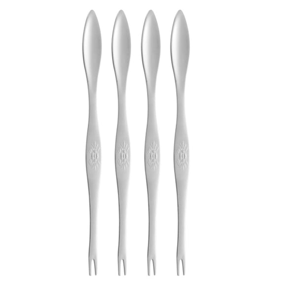 Seafood Forks Picks for Lobster Crab Nut Stainless Steel Seafood Tools 6.41-inch (4-Piece)Silver