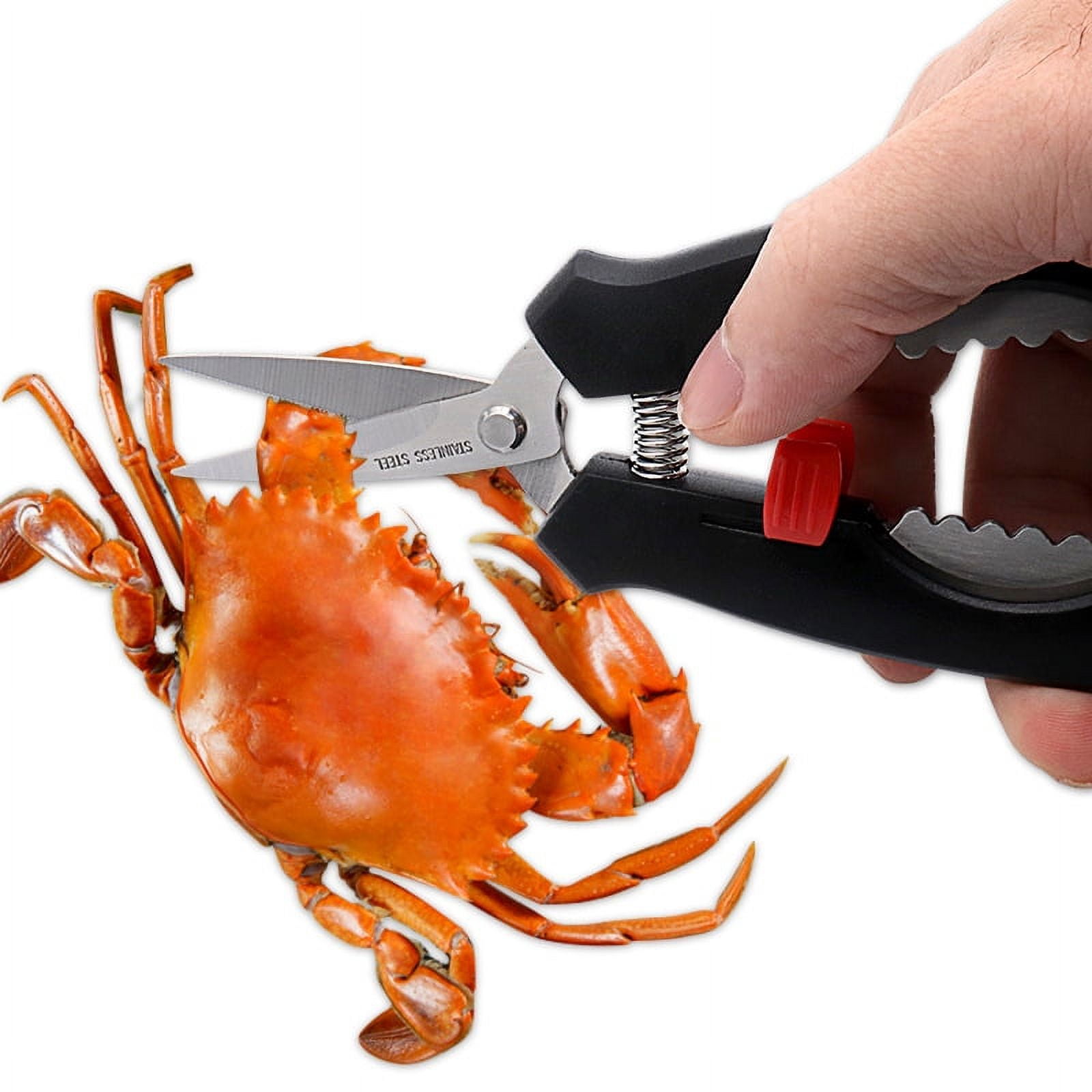 Seafood Lobster Shears, Crab scissors, Stainless Steel with Plastic