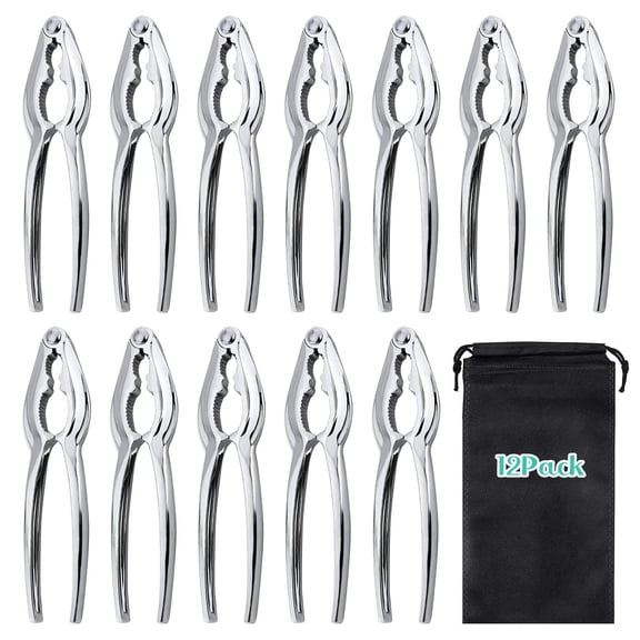 Seafood Serving & Tool Set, Zinc Alloy and Stainless Steel, 12 Pack