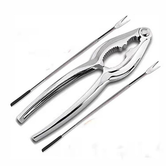 Seafood Tools Set Leg Sheller With 2Pcs Stainless Steel Forks And 1Pc Alloy Lobster Crab Nut Shellfish Lobster Leg Opener Heavy Duty Kitchen Set Freezer Bag Sealing Kitchen Clamps Sealing for Food