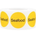 thumbnail image 1 of Seafood Yellow Deli Food Labels | 1″ Round - 500 Pack, 1 of 3