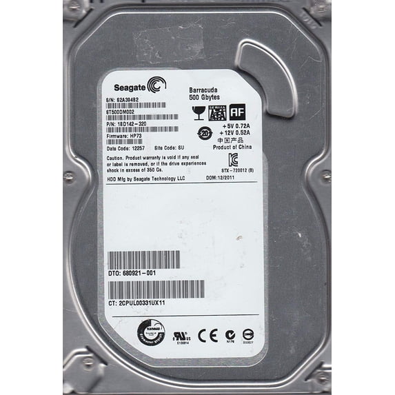Seagate 500GB 7200 RPM 16MB Cache SATA 6.0GB/S 3.5" Internal Hard Drive Disk, ST500DM002