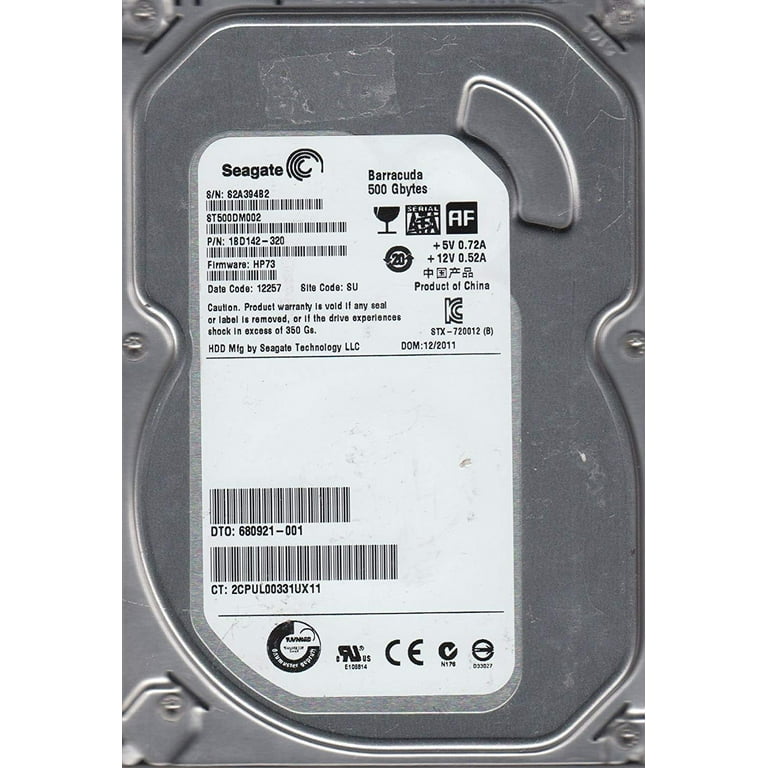 Seagate HDD 500GB 7200 RPM 128MB Cache SATA Internal