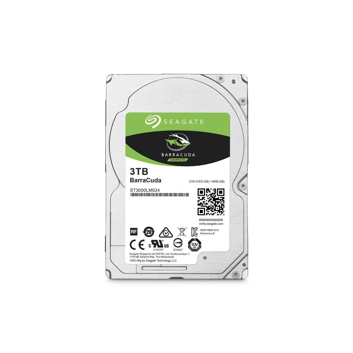 Seagate BarraCuda 3TB Internal Laptop Hard Drive, 5400 RPM