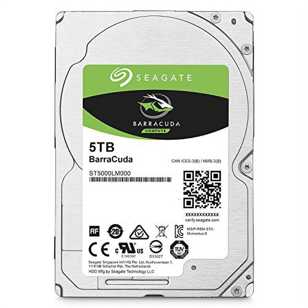 Seagate BarraCuda 5TB Internal Hard Drive HDD - 2.5 Inch SATA 6Gb