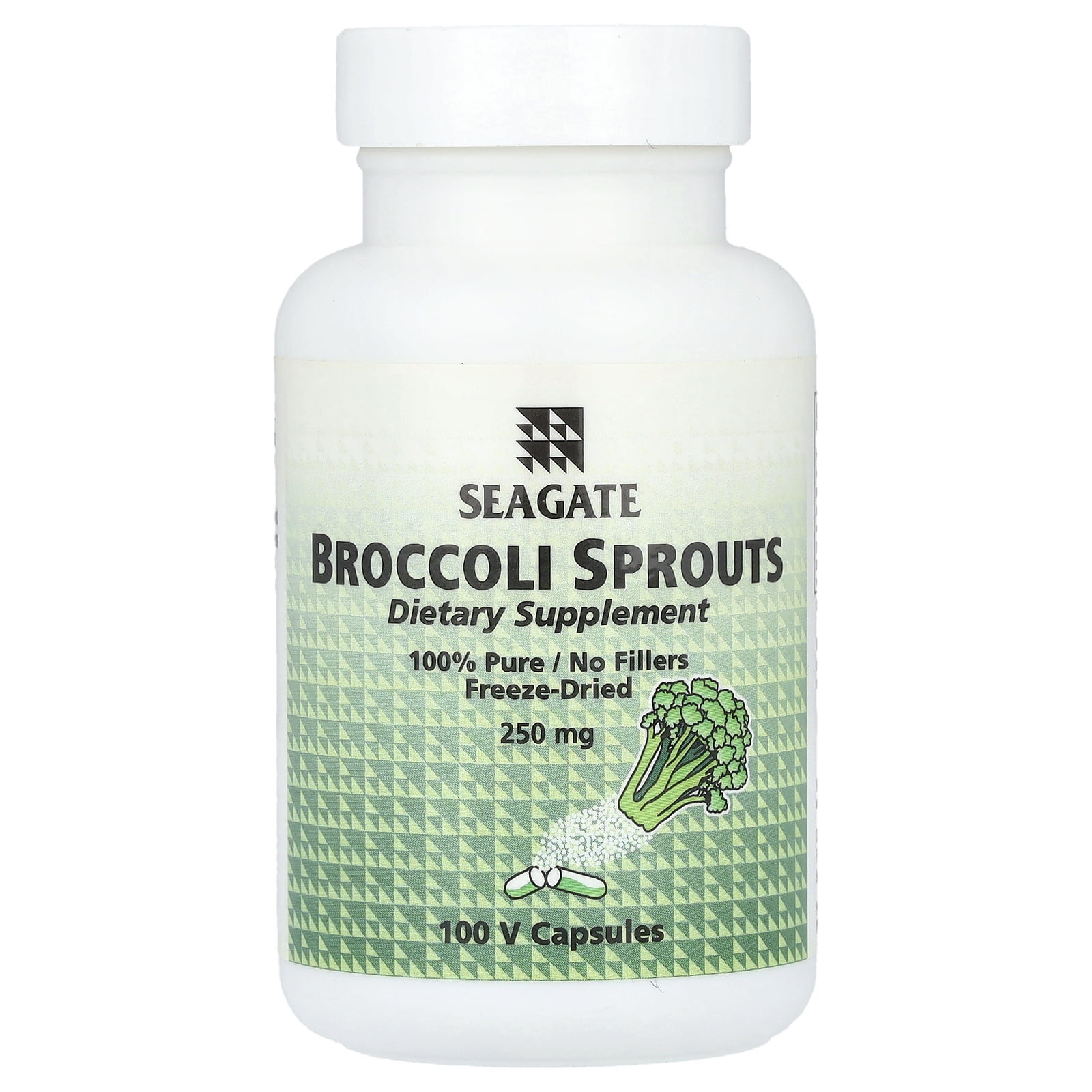 Seagate Broccoli Sprouts, 250 mg, 100 V Capsules - Walmart.com