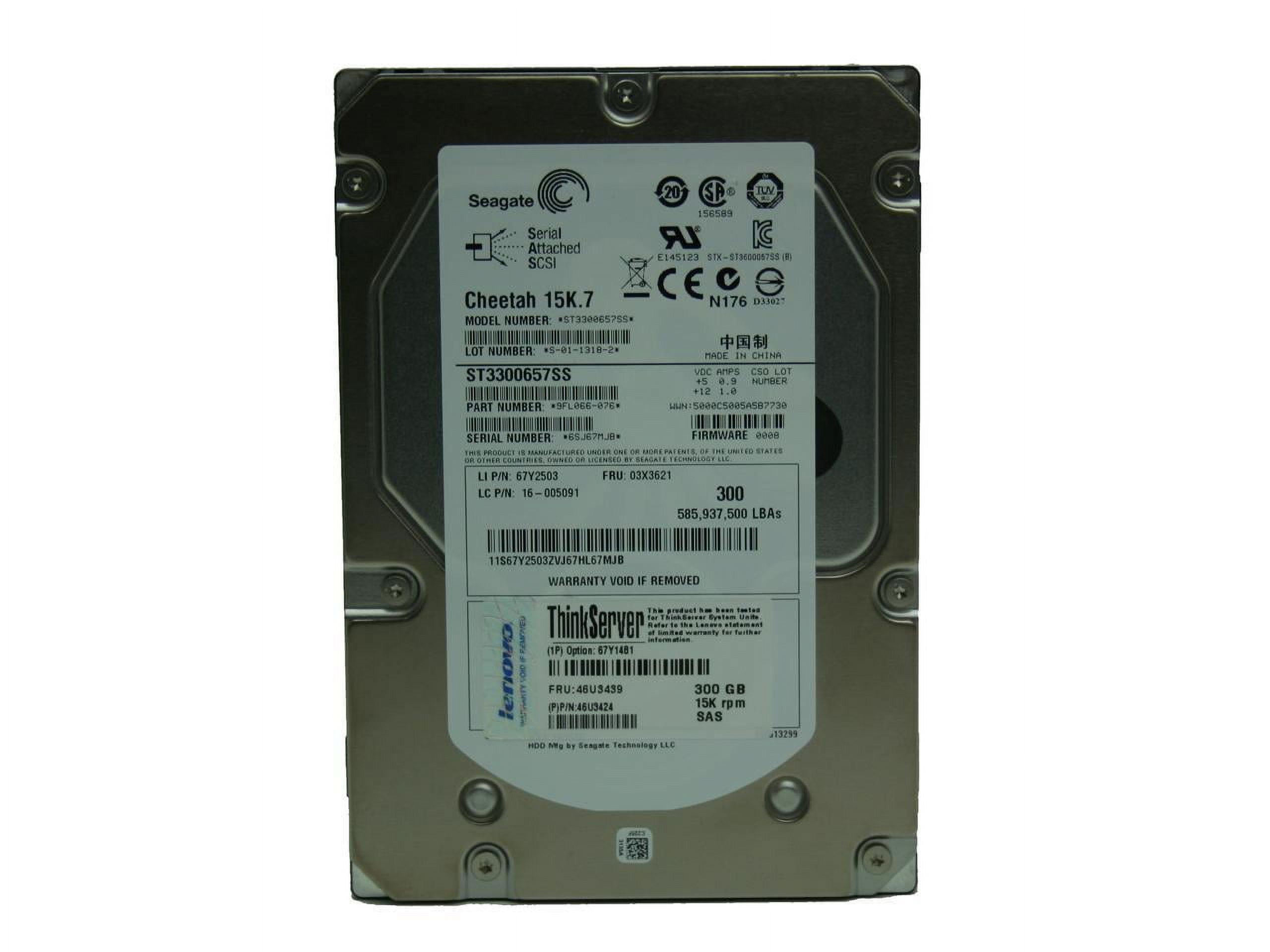Seagate Cheetah 15K.7 ST3300657SS 300 GB Hard Drive - 3.5" Internal - SAS (6Gb/s SAS)
