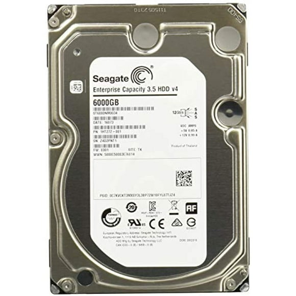Seagate Enterprise Capacity 3.5 HDD 6TB 7200RPM 12Gb/s SAS 128 MB Cache Internal Bare Drive ST6000NM0034