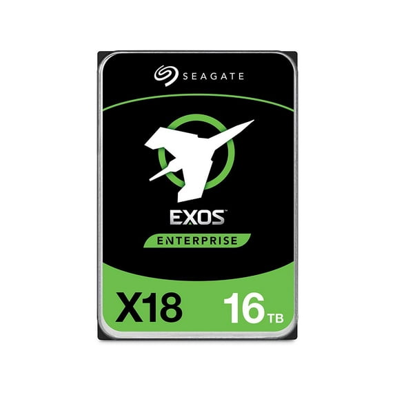 Seagate Exos 16TB Enterprise HDD X18 SATA 6Gb/s 512e/4Kn 7200 RPM 256MB Cache 3.5" Internal Hard Drive (ST16000NM000J)