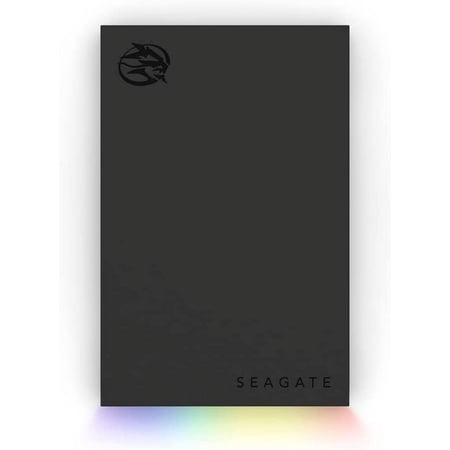 Seagate FireCuda Gaming 2TB External USB 3.2 Hard Drive RGB LED Lighting Black