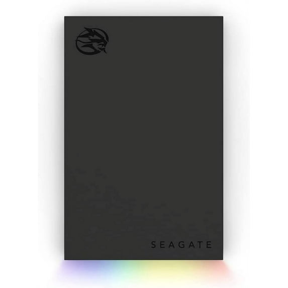 Seagate FireCuda Gaming 2TB External USB 3.2 Hard Drive RGB LED Lighting Black