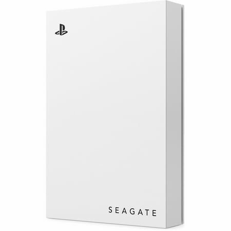 Seagate - Game Drive for PlayStation Consoles 5TB External USB 3.2 Gen 1 Portable Hard Drive with Blue LED Lighting - White