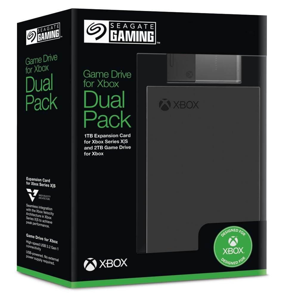 Seagate Game Drive for Xbox Dual Pack - 1TB Expansion Card for Xbox Series  X|S and 2TB Game Drive for Xbox