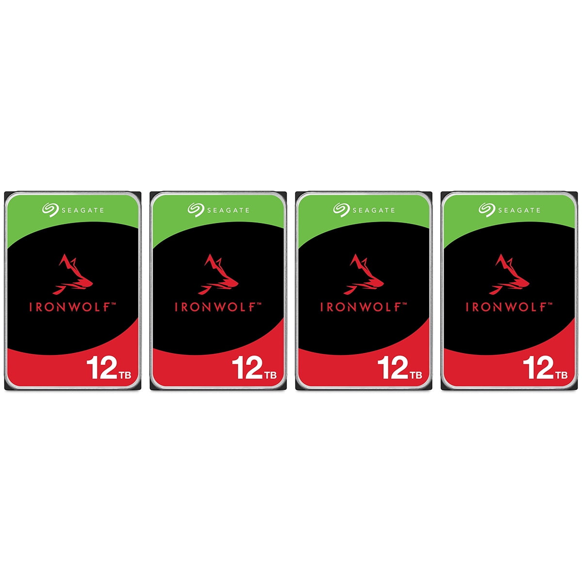 Seagate IronWolf 12TB SATA III 3.5" Internal NAS Hard Drive, 7200 RPM Kit 4pk