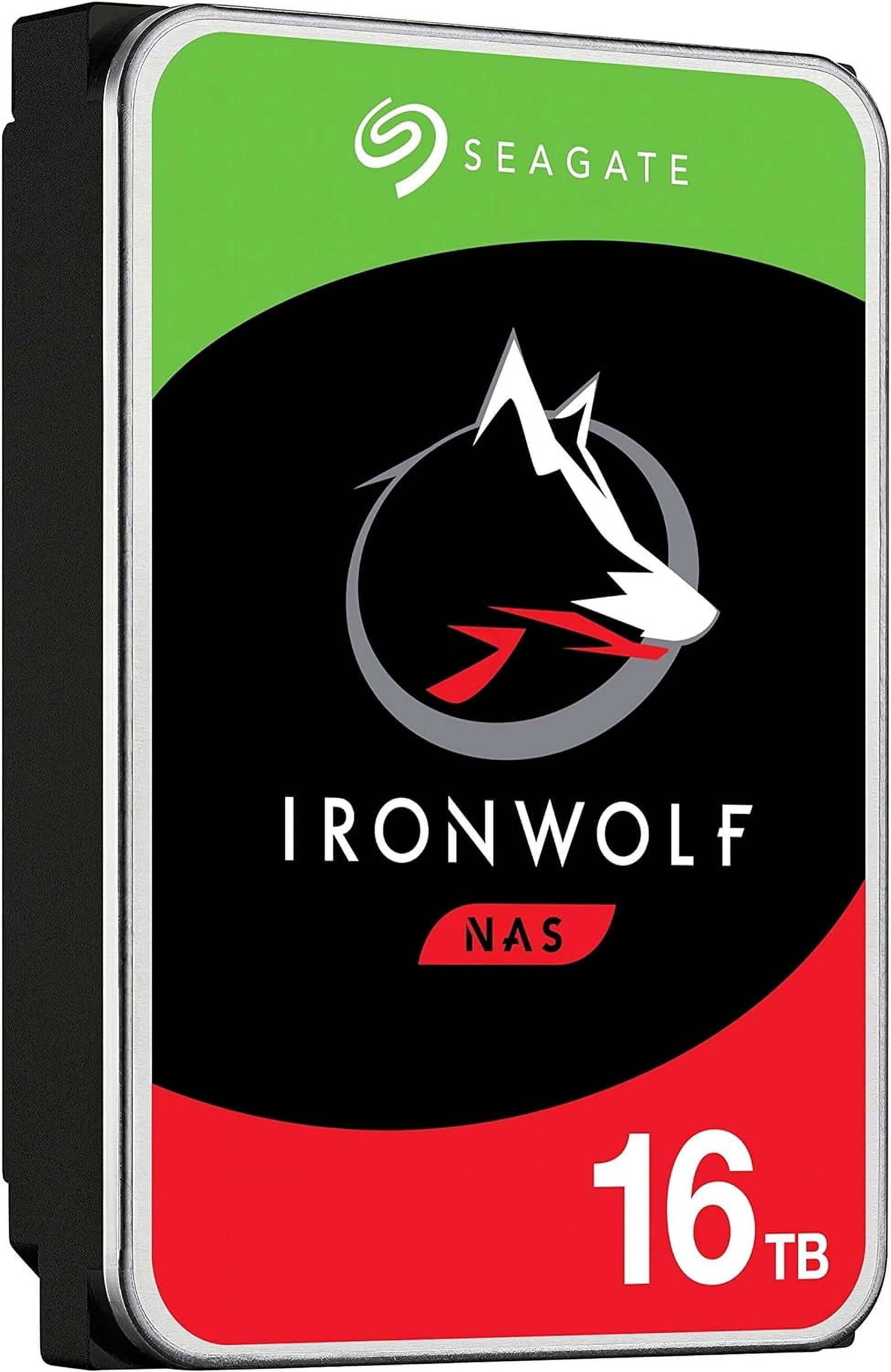 Disque Dur NAS Seagate IronWolf 16 To - 3,5" SATA, 7200 RPM, 256 Mo Cache, Reconditionné, Pour Stockage Réseau