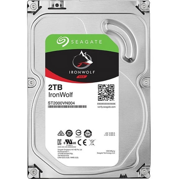 Seagate IronWolf 2TB 5900RPM 64MB Cache 3.5" Internal NAS Hard Drive - ST2000VN004