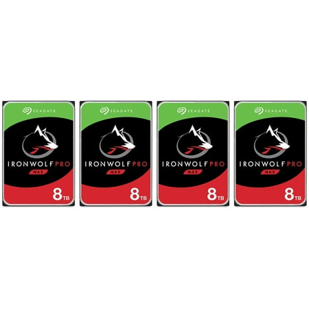 Seagate IronWolf 8TB SATA III 3.5" Internal NAS Hard Drive, 7200 RPM, 4pk