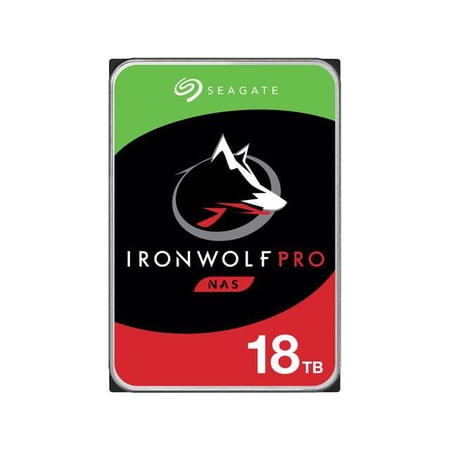 Seagate IronWolf Pro 18TB NAS Hard Drive 7200 RPM 256MB Cache CMR SATA 6.0Gb/s 3.5" Internal HDD ST18000NE000