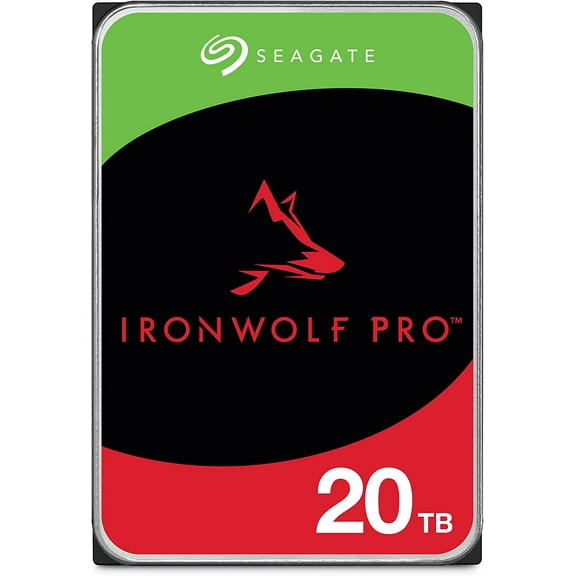 Seagate IronWolf Pro 20TB Enterprise NAS Internal HDD Hard Drive,3.5 Inch SATA 6Gb/s 7200 RPM 256MB Cache