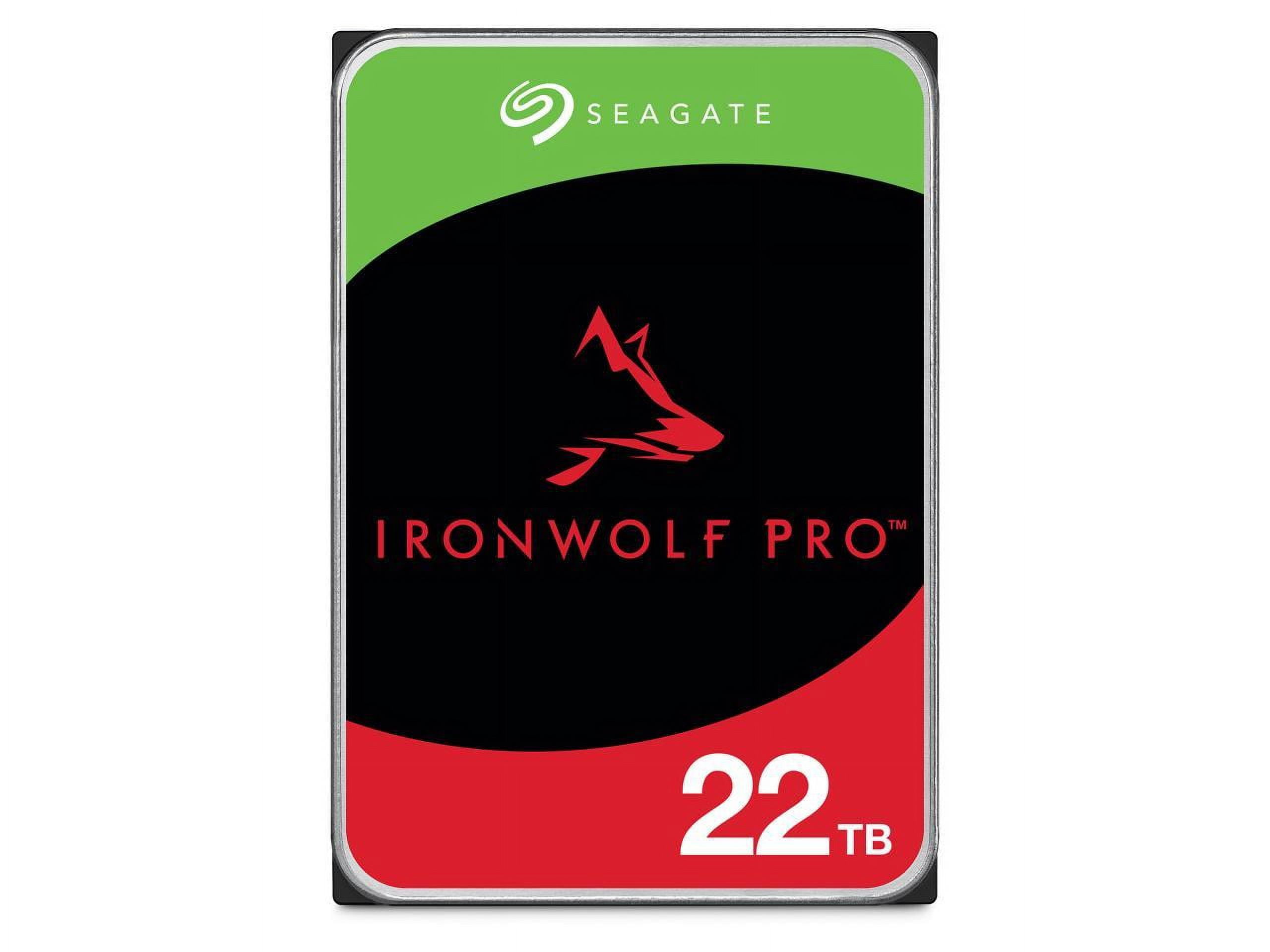 Seagate IronWolf Pro 22TB Enterprise NAS Internal HDD – CMR 3.5in SATA  6Gb/s 7200 RPM (ST22000NT001) 