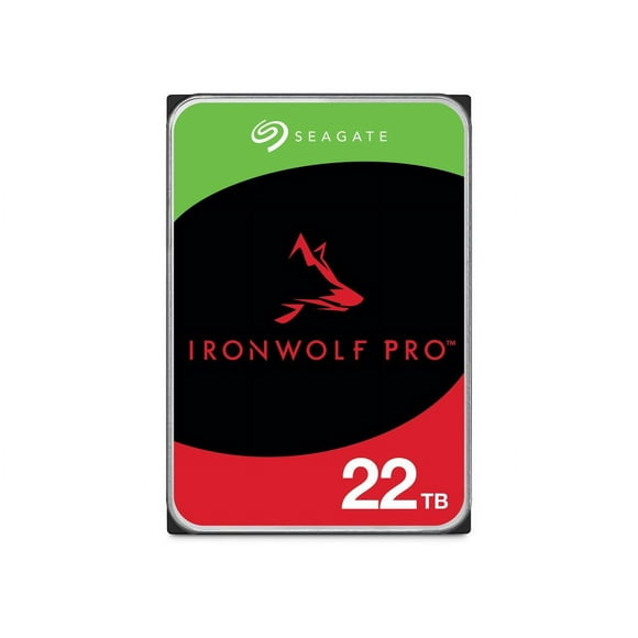 Seagate IronWolf Pro ST22000NT001 - Hard drive - 22 TB - internal - 3.5" - SATA 6Gb/s - 7200 rpm - buffer: 512 MB - with 3 years Seagate Rescue Data Recovery (pack of 20)