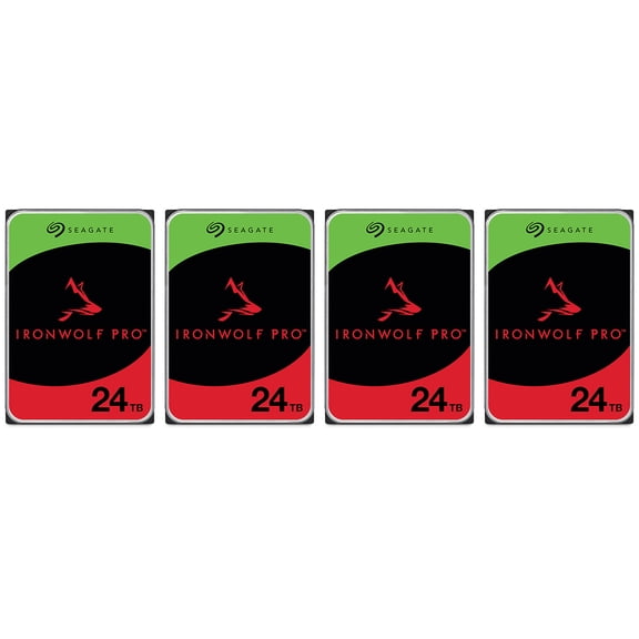 Seagate IronWolf Pro 24TB 3.5" SATA III Internal NAS Hard Drive Kit 4pk