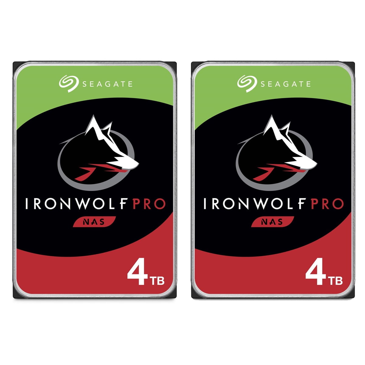 Seagate IronWolf Pro 4TB SATA III 3.5" Internal NAS Hard Drive, 7200 RPM, 2-Pack