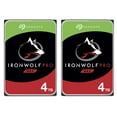 thumbnail image 1 of Seagate IronWolf Pro 4TB SATA III 3.5" Internal NAS Hard Drive, 7200 RPM, 2-Pack, 1 of 6