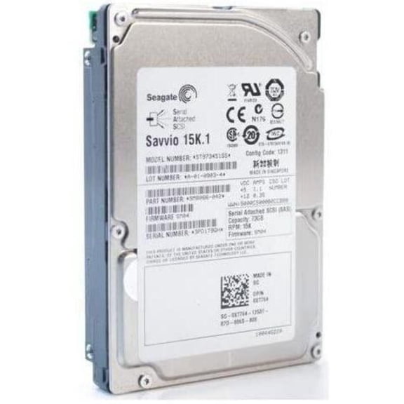Seagate Savvio 15K ST973451SS 73 GB 2.534; Internal Hard Drive - SAS - 15000 RPM - 16 MB Buffer - ST973451SS