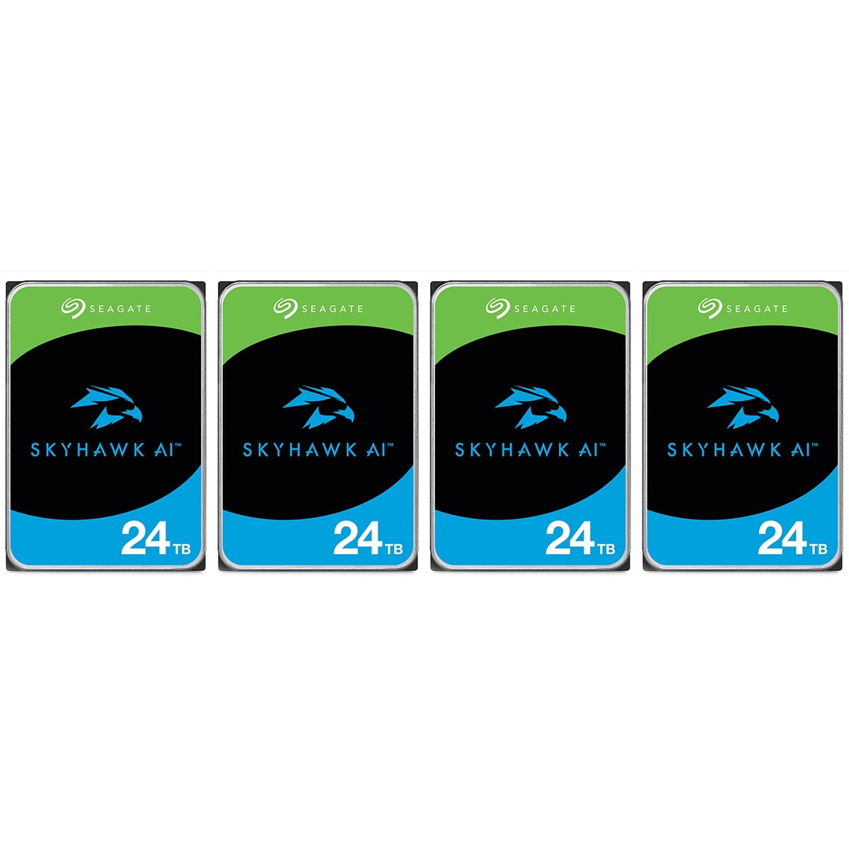 Seagate Skyhawk AI 24TB Video Internal Hard Drive HDD 3.5 Inch SATA 6Gb/s 512MB Cache 4pk