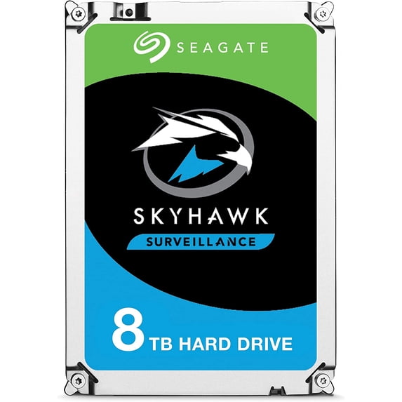 Seagate SkyHawk 8TB Surveillance Internal Hard Drive HDD 3.5 Inch SATA 6Gb/s 256MB Cache for DVR NVR Security Camera System with Drive Health Management (ST8000VX0022)