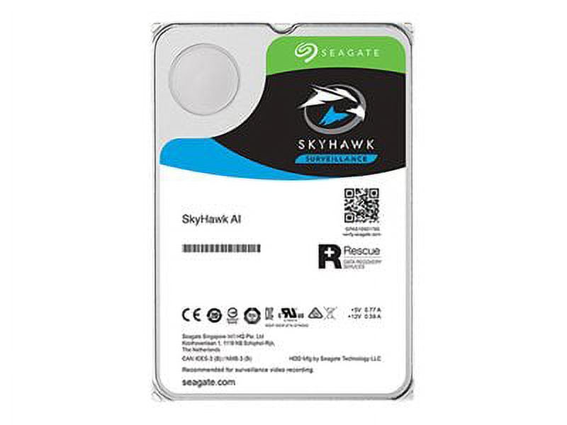 Seagate SkyHawk AI ST10000VE0004 - Hard drive - 10 TB - internal - 3.5" - SATA 6Gb/s - buffer: 256 MB - with Seagate Rescue Data Recovery - image 1 of 5