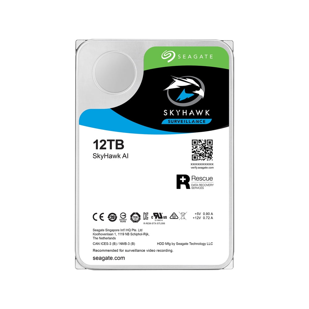 [新品] Seagate SkyHawk 12TB SATA HDD Seagate Skyhawk AI 12TB Surveillance Internal Hard Drive HDD–3.5