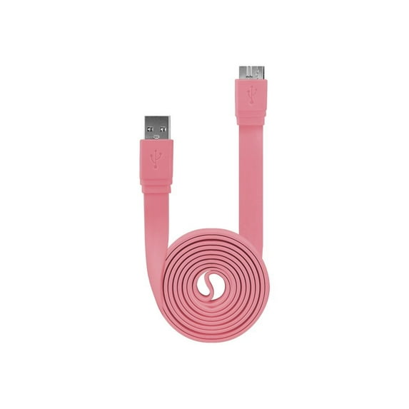 Seagate/Toshiba/WD/Hitachi/Samsung/Wii-U/Note 3 Portable External 1TB 2TB USB3.0 Hard Drive Flat Cable - 3Ft Pink