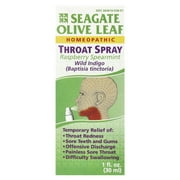 Seagate Vitamins Olive Leaf Throat Spray (Raspberry-Spearmint) 1 oz Spray