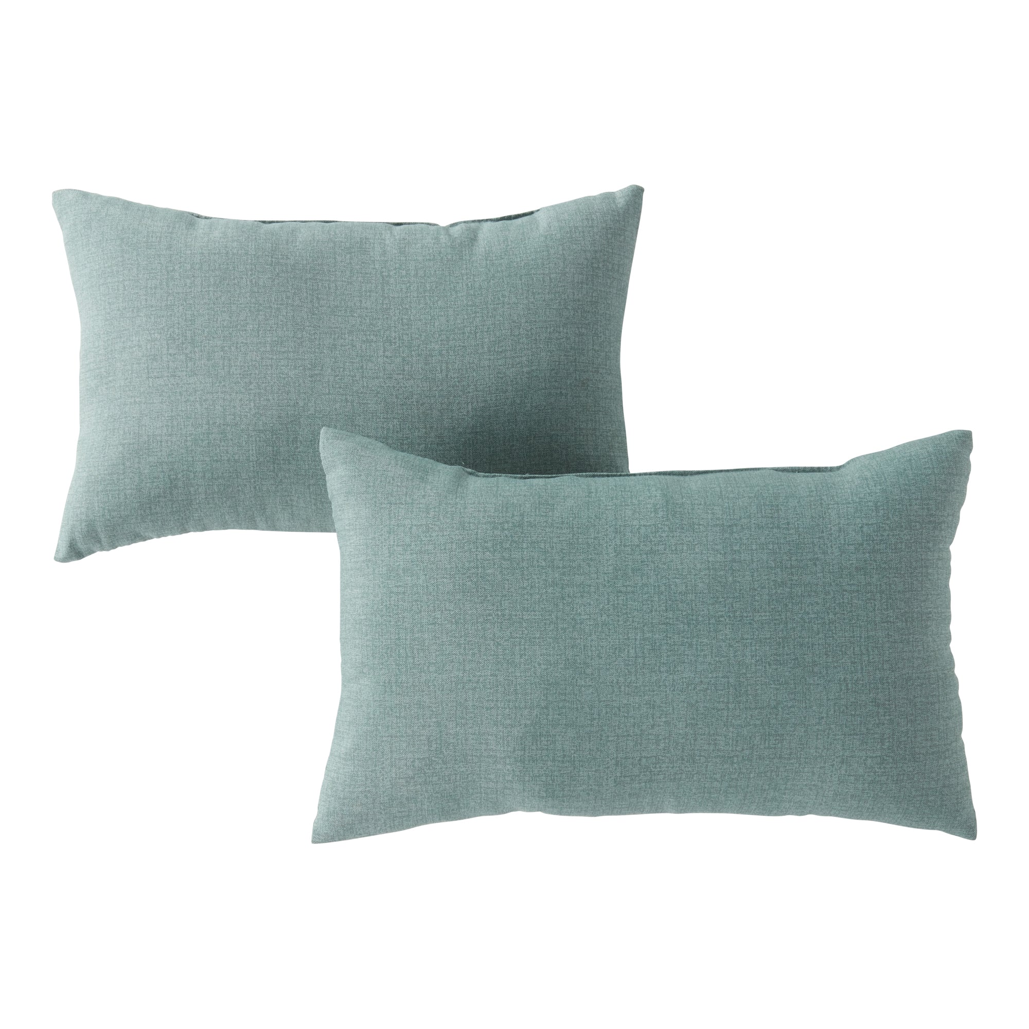 Pillow Perfect 503196 - Set Di 2 Cuscini Rettangolari Outdoor, Arancioni, Rossi, Verdi, 47x29x13 Cm