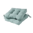 thumbnail image 1 of Greendale Home Fashions Tufted Outdoor 20'' x 20'' Seat Cushion, Set of 2, Seaglass, 1 of 7