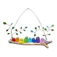 thumbnail image 1 of Seaglass Birds on a Branch, Colorful Sea Glass Bird Perch, Coastal Ocean Decor for Indoor Windows, Vibrant Sea Glass Wall Art for Nature Lovers, Unique Gift for Mom(8 Birds), 1 of 5