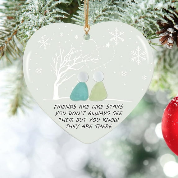 Seaglass Ornaments Christmas Wall Hanging, Christmas Tree Hanging Ornaments, Sea Glass Wall Decorations Unique Ornaments