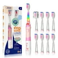 Seago Kids Battery Electric Toothbrush for 3+ Years Old,8 Bursh Heads