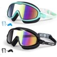 thumbnail image 1 of Seago Swim Goggles 2 Pack Anti-Fog Anti-UV Wide View Swimming Goggles for Kids 3-15, 1 of 10