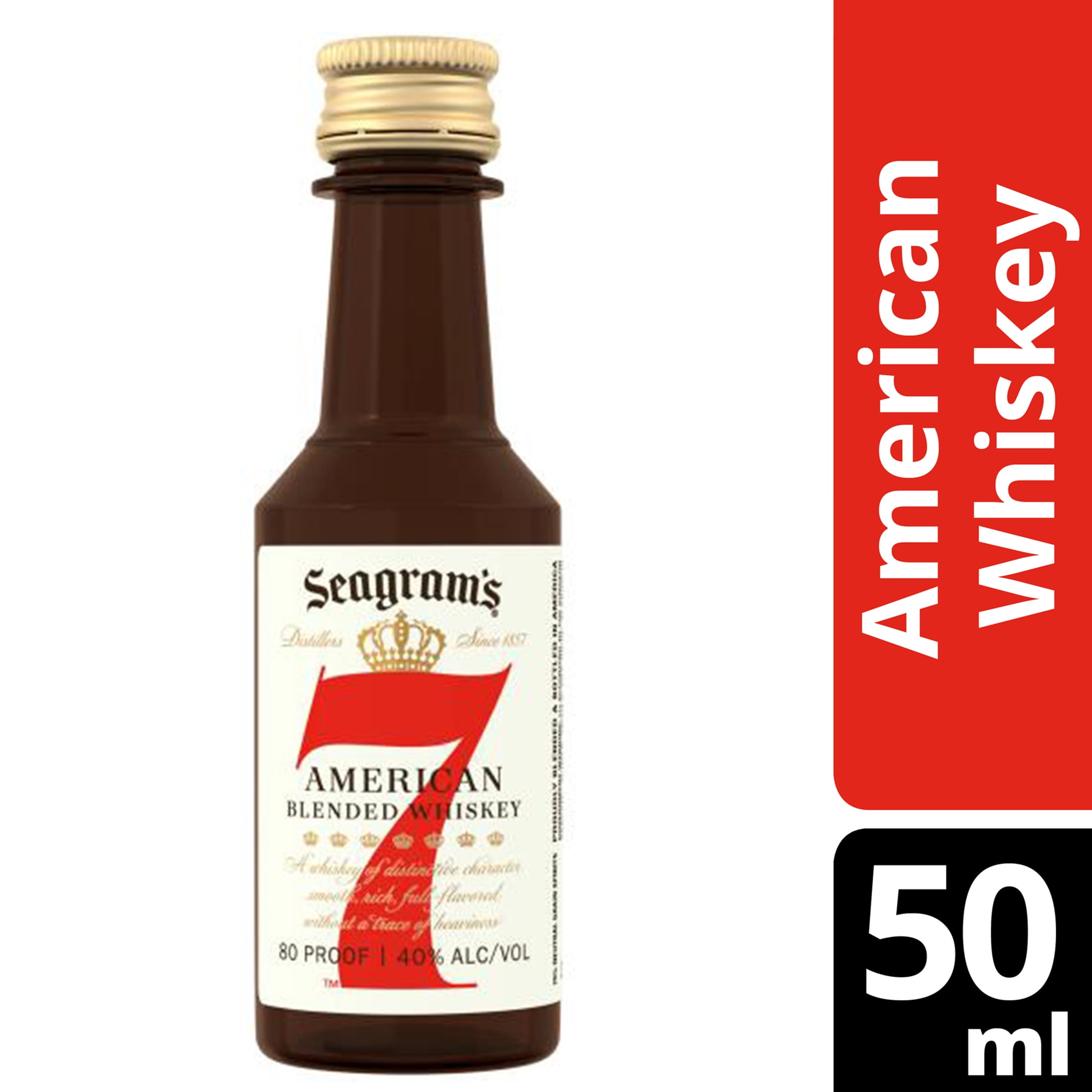 Seagram's 7 Crown American Blended Whiskey, 50 mL