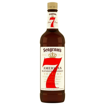 Seagram's 7 Crown American Blended Whiskey, 750 mL Glass Bottle, 40% ABV