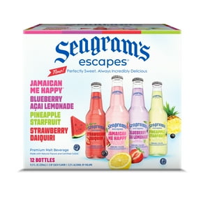 Seagram's Escapes Classic Variety Pack, Flavored Malt Beverage, 12 Pack, 11.2 fl oz Bottles 3.2% ABV