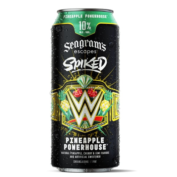 Seagram's Escapes Spiked X WWE, Flavored Malt Beverage, Pineapple Powerhouse, 23.5 fl oz Can