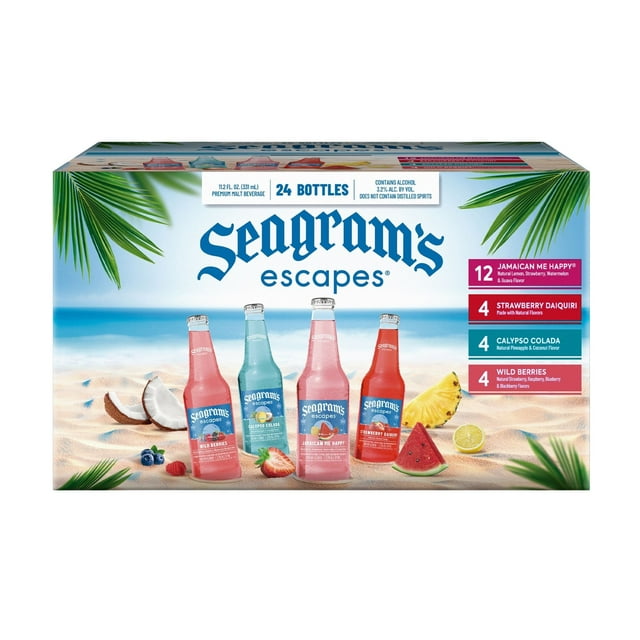 Seagram's Escapes Variety Pack, 24 Pack, 11.2 fl. oz. Bottles