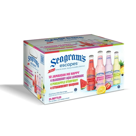 Seagram's Escapes Variety Pack, Flavored Malt Beverage, 24 Pack, 11.2 fl. oz. Bottles