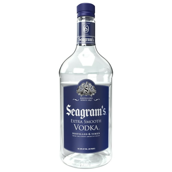 Seagram's Extra Smooth Vodka, 1.75 l PET Bottle, 40% ABV